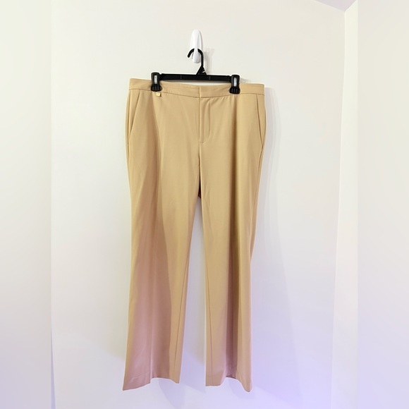 LAUREN RALPH LAUREN Beige Tailored Trousers Womens 12 Old Money Preppy Office - Picture 2 of 8